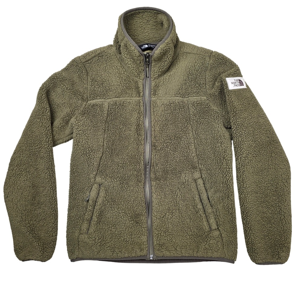 The North Face Womens Campshire Full Zip Fleece Jacket Moss Green Gorpcore Small